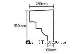 产品分解图型 - 檐口线，型号：SX311-YK-3，规格：230x310mm(3) - 庆阳三象EPS建材 qingyang.sx311.cc